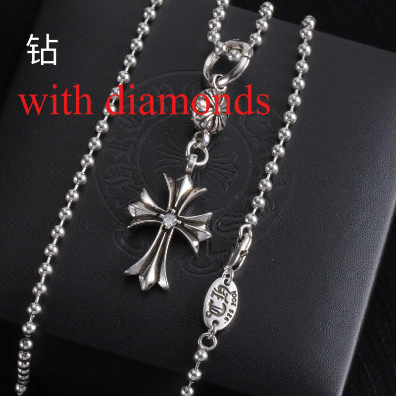 CHSN1 Classic men's and women's diamond studded cross necklace jewelry