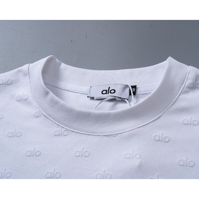 ALOC6 New men's and women's summer pure cotton top T-shirt clothing