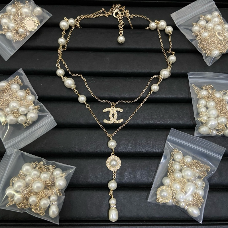 CHN111 Women's tassel pearl necklace, sweater chain jewelry