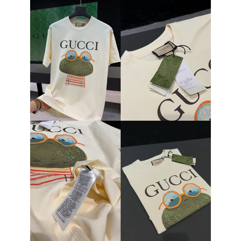 GUC052 New men's and women's summer pure cotton top T-shirt Clothing