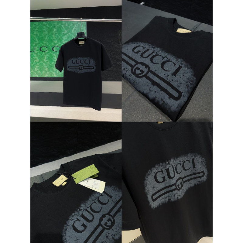 GUC050 New men's and women's summer pure cotton top T-shirt Clothing