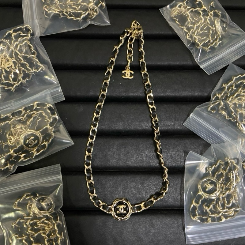 CHN68 New leather black gold necklace jewelry