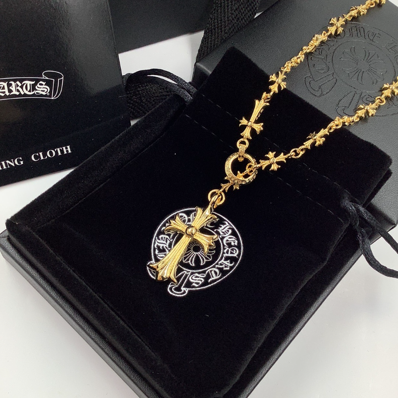 CHSN5 Classic men's and women's diamond studded cross necklace jewelry