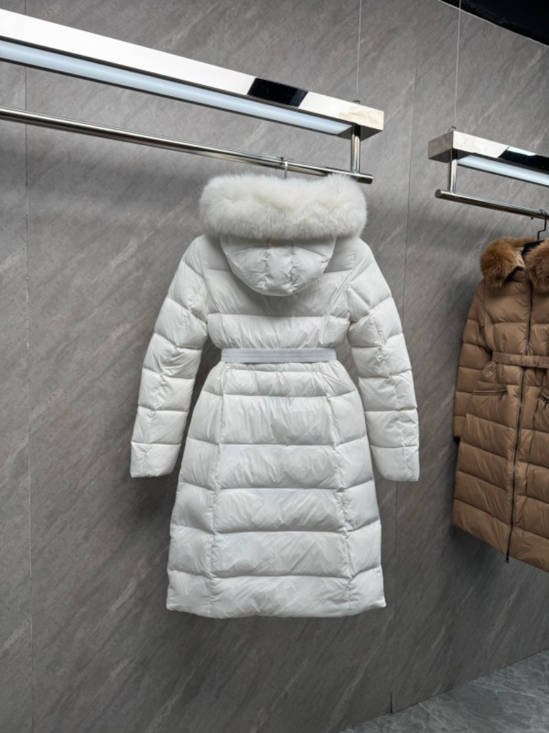 110349 Women's new style big fur collar hooded long down jacket Top quliaty 1:1 clothes