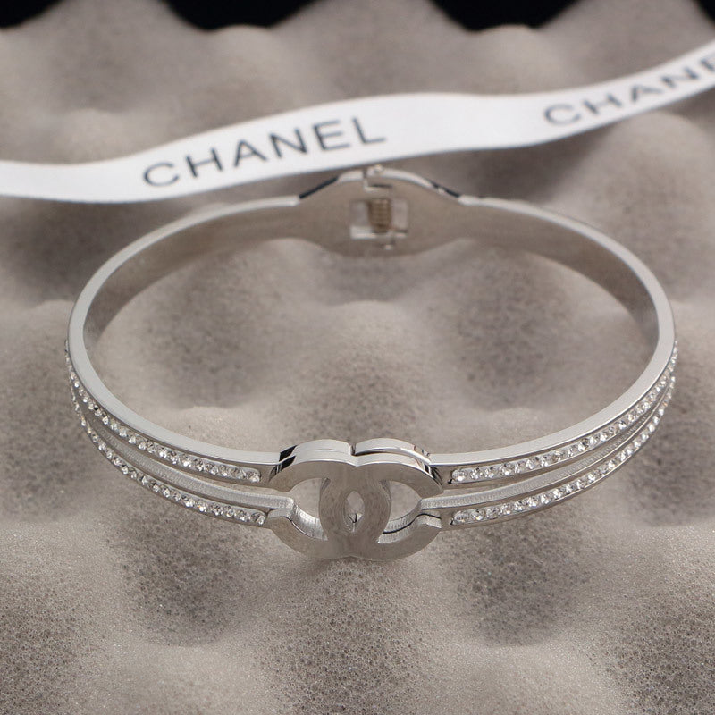 CHB5 316L steel and crystal with 18K gold plated Jewelry