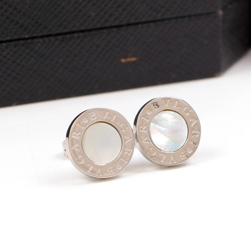 BVE10 12MM Black and white shell earrings Jewelry