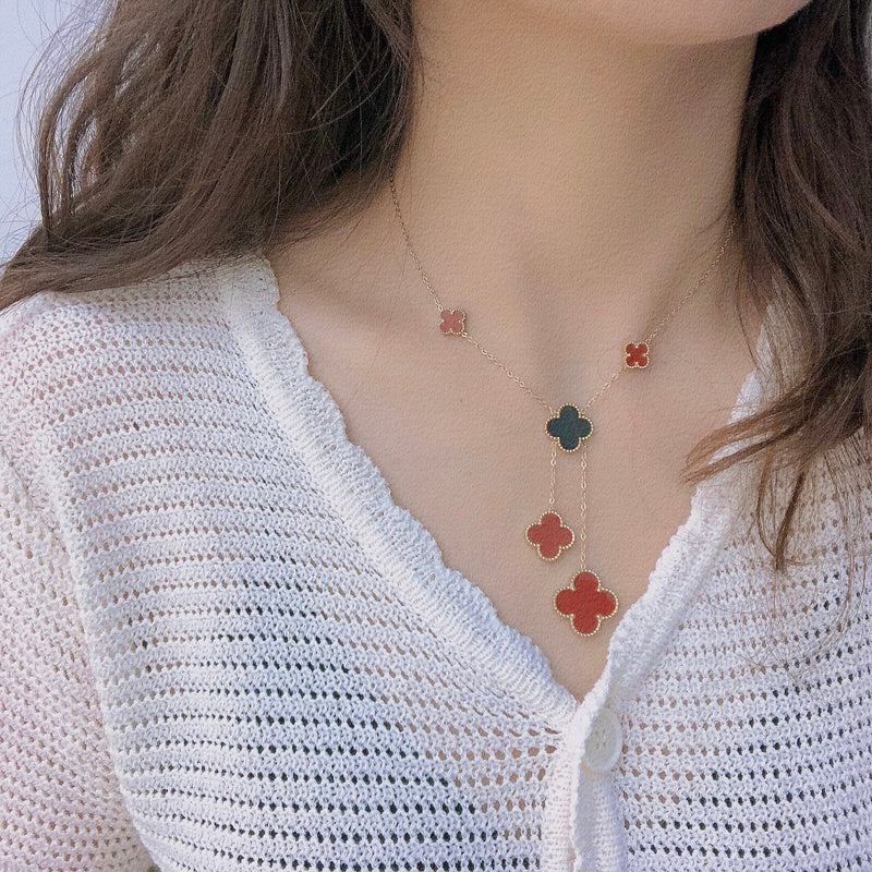 X249 One black and one red necklace for women jewelry