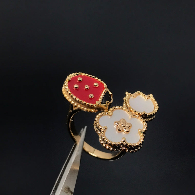 AVSR4 New ladybug ring jewelry