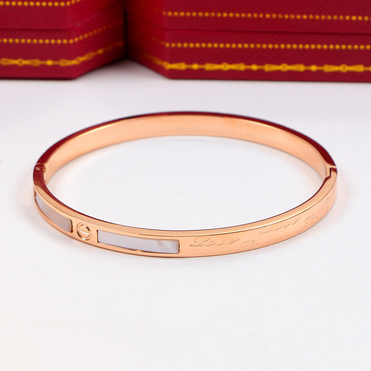 CAB5 316L steel and crystal with 18K gold plated Jewelry
