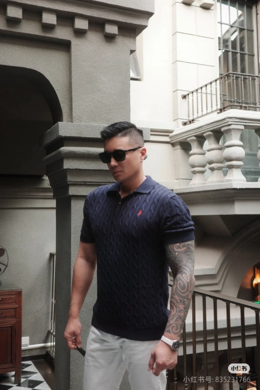LFC15 New high-quality men's and women's spring and autumn polo shirts, short sleeved sweaters, sweaters, base sweaters, clothing