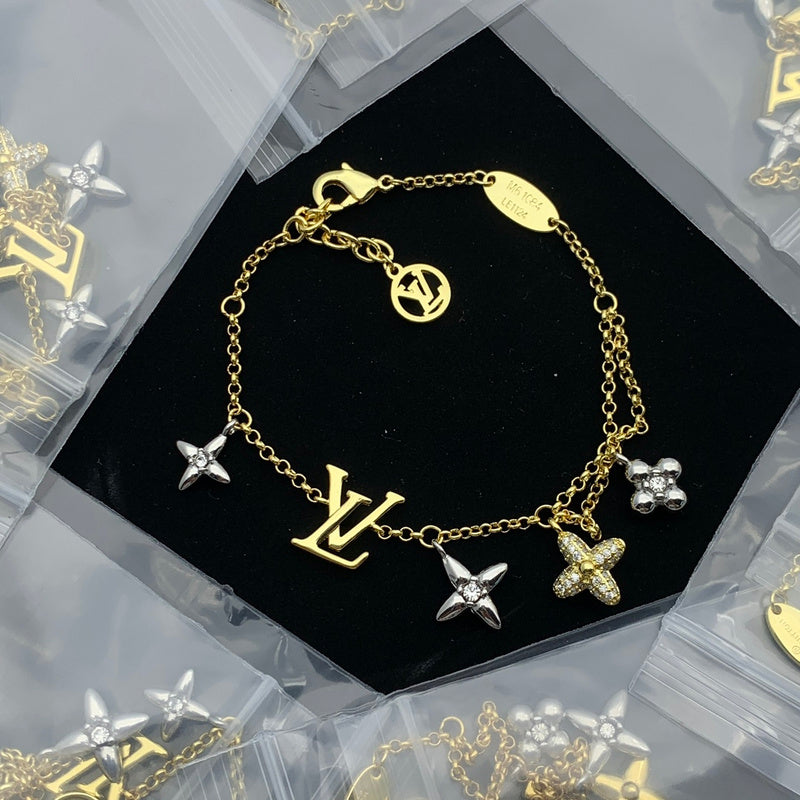 LVB119 316L steel gold plated bracelet Jewelry