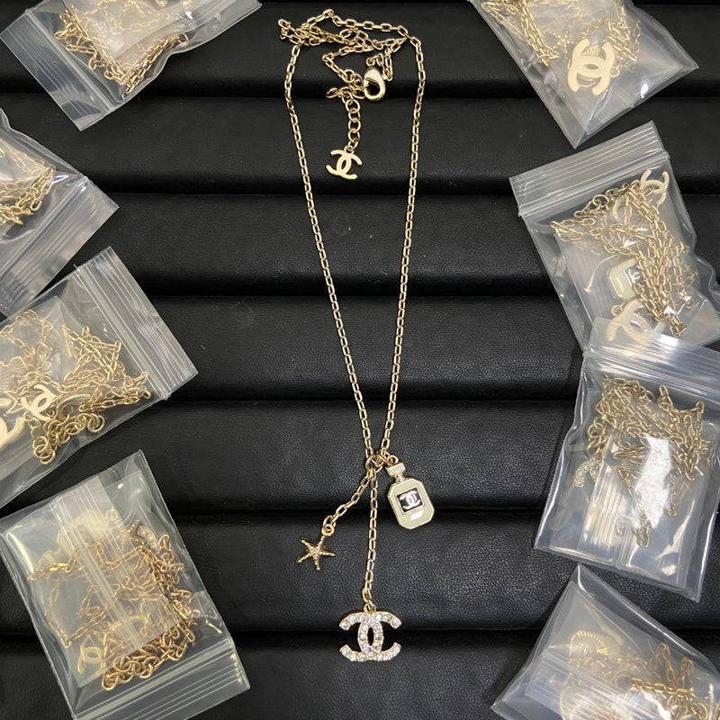 CHN67 Women's perfume bottle tassel necklace jewelry