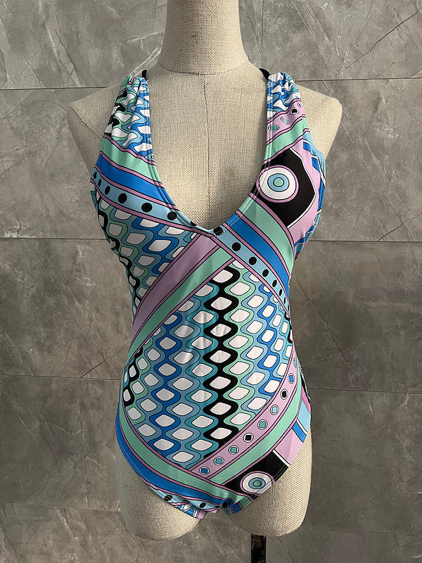 PH2407 Women's wave one-piece bikini swimsuit