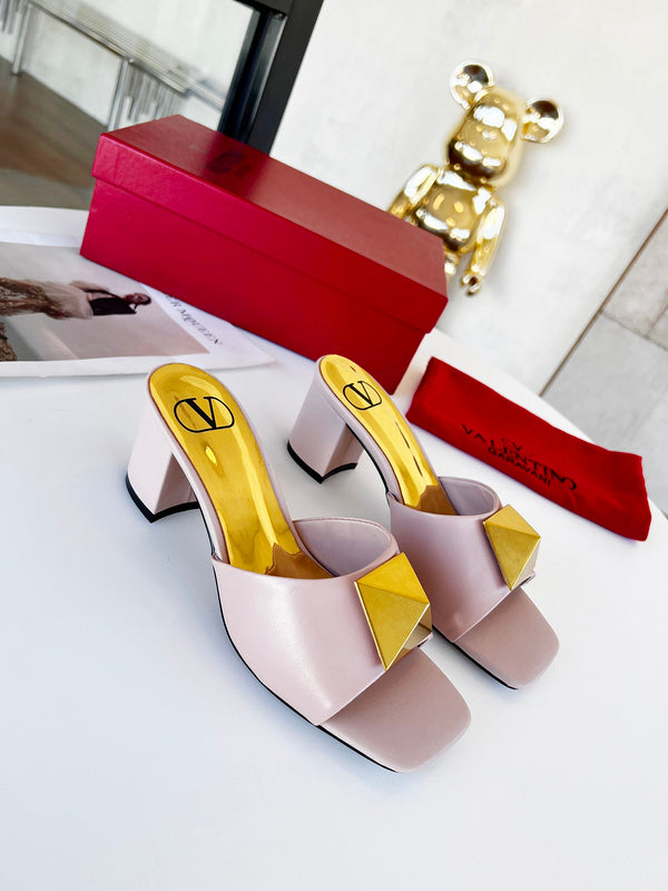 SHVS4 Women slipper Shoes Rubber sole or leather sole with all packing