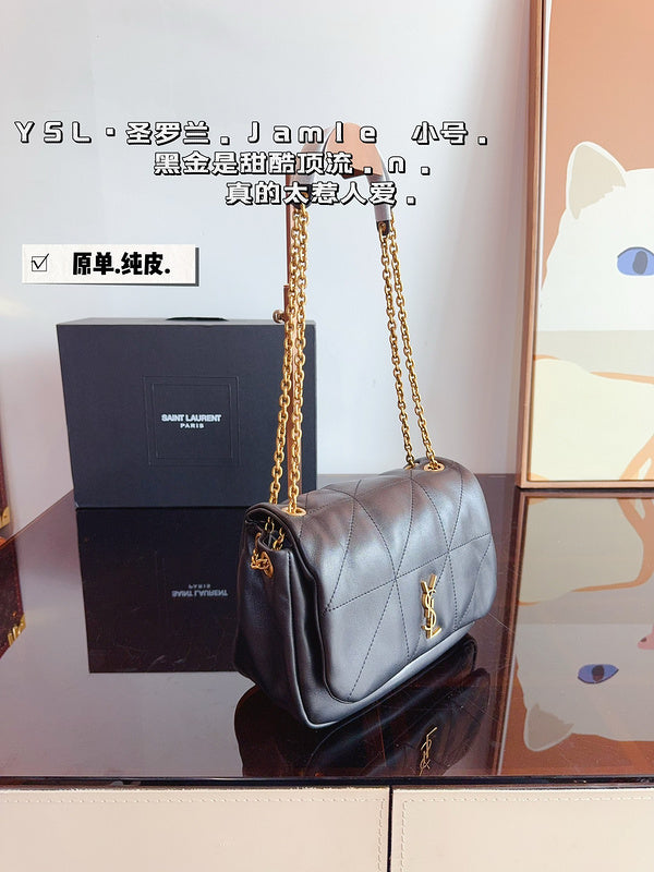 YBM6 pure leather chain bag 23*8*16cm no box