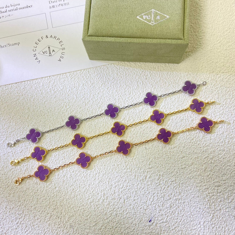 AVSB10 Violet multiflower bracelet jewelry