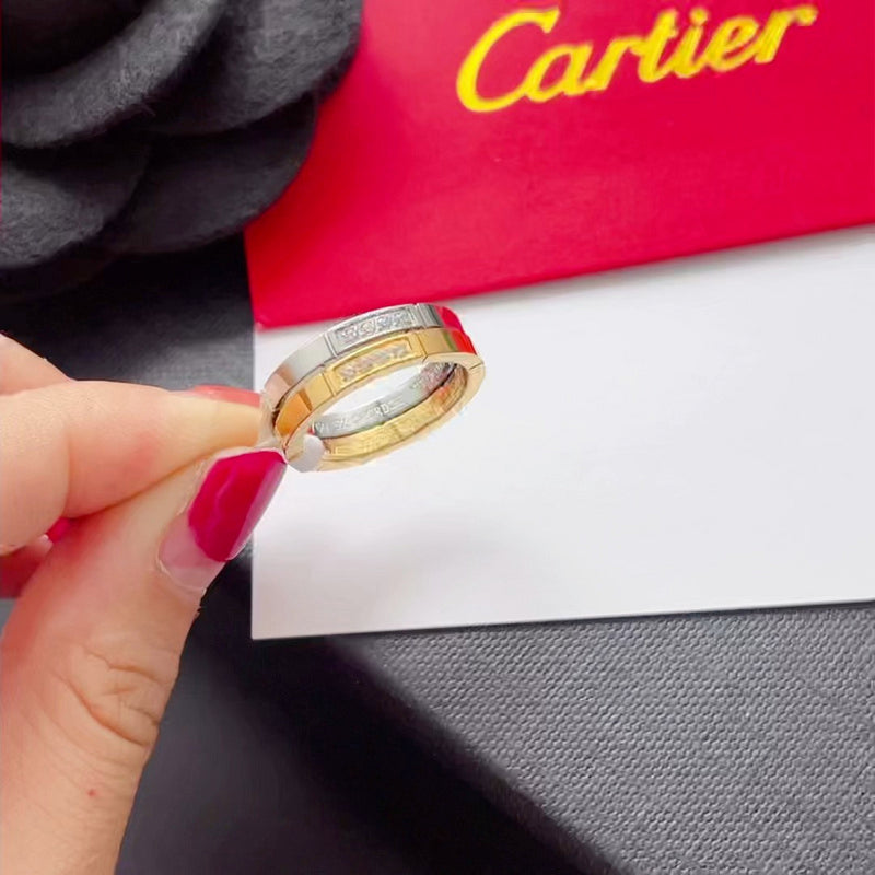 J122 Men's and women's titanium steel diamond ring jewelry