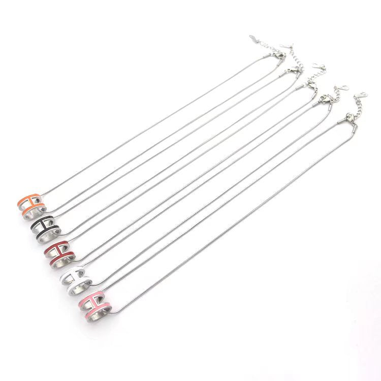 HN016 Letter Pendant Necklace Jewelry