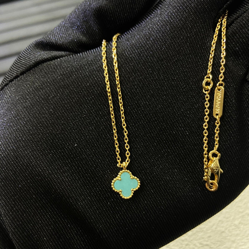 AVSN2 Mini Sky River color four-leaf clover necklace jewelry