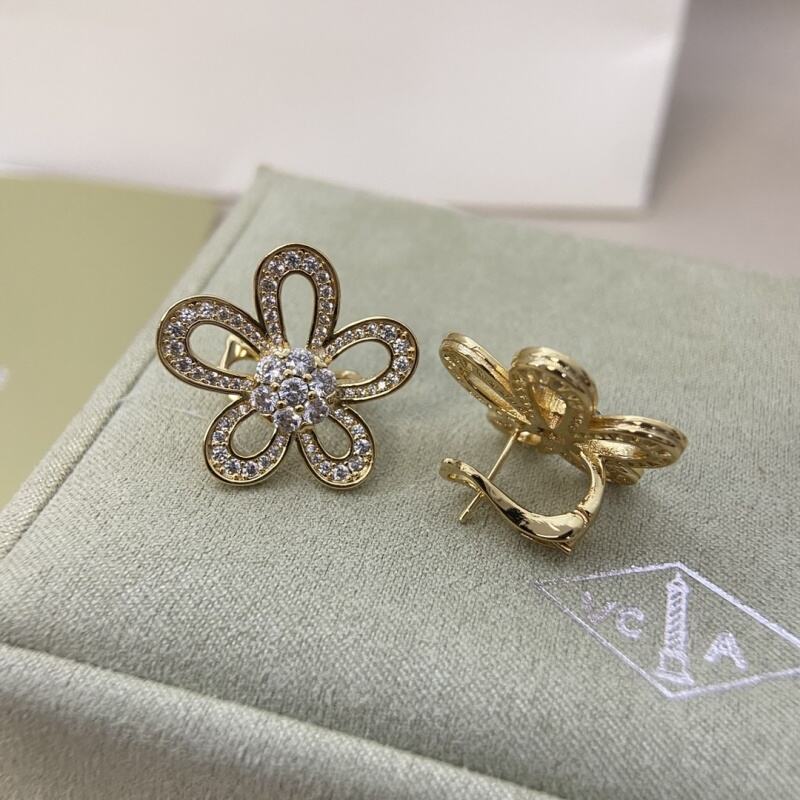 VAE31 New Sunflower Starry Sky Flower Earclap Jewelry