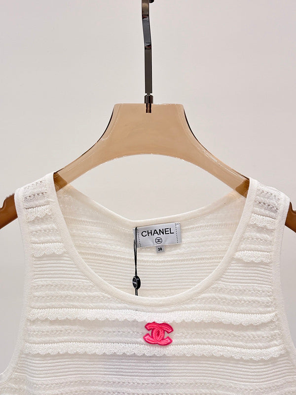 CHC51 Crew-neck three-dimensional jacquard knitted vest clothes
