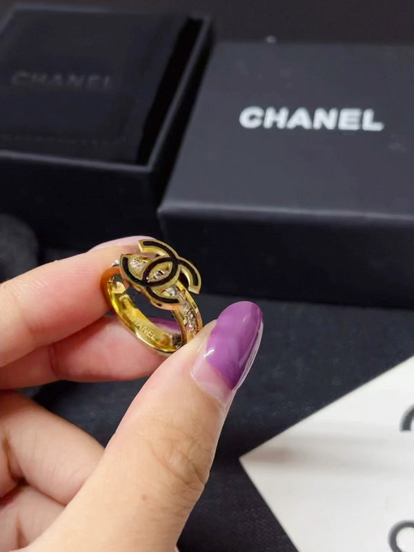 J135 Titanium steel square diamond ring jewelry