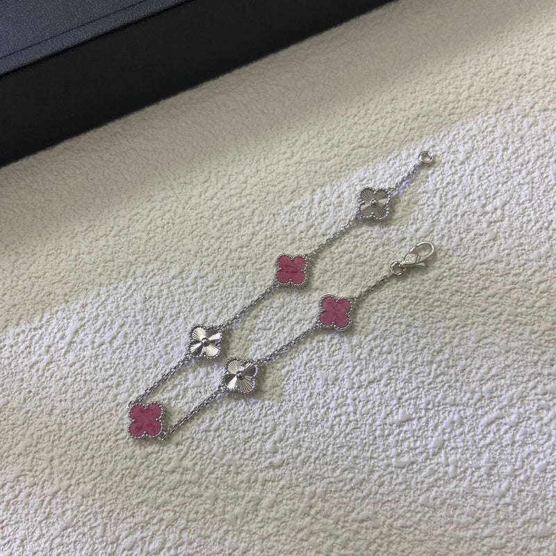 AVSB6 New Laser Rose Pink mini six-flower bracelet jewelry