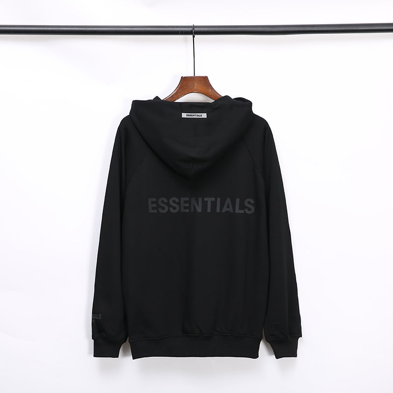 ESC4 Cuff LOGO reflective three-dimensional silicone letter zipper hooded jacket