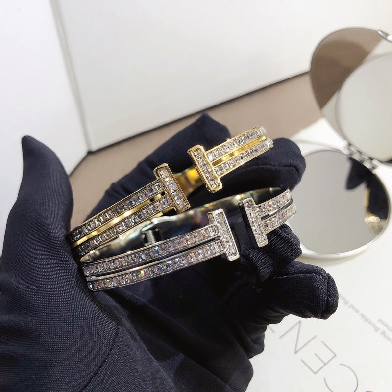 S272 New fashion double row diamond bracelet jewelry