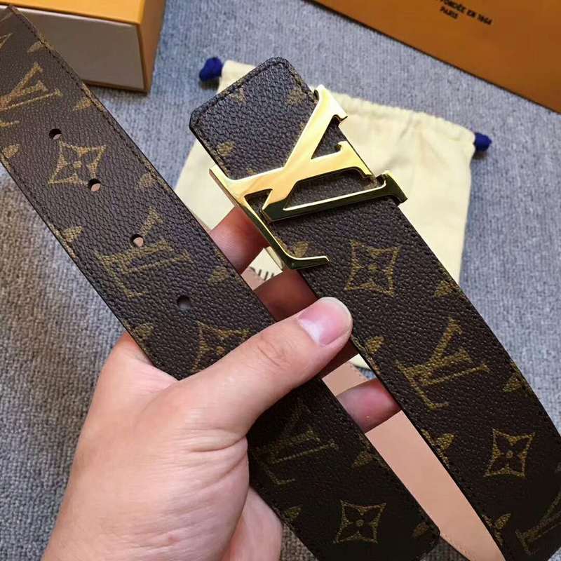 LVBL1 wide 3.8cm real leather Man and women Belt with packing