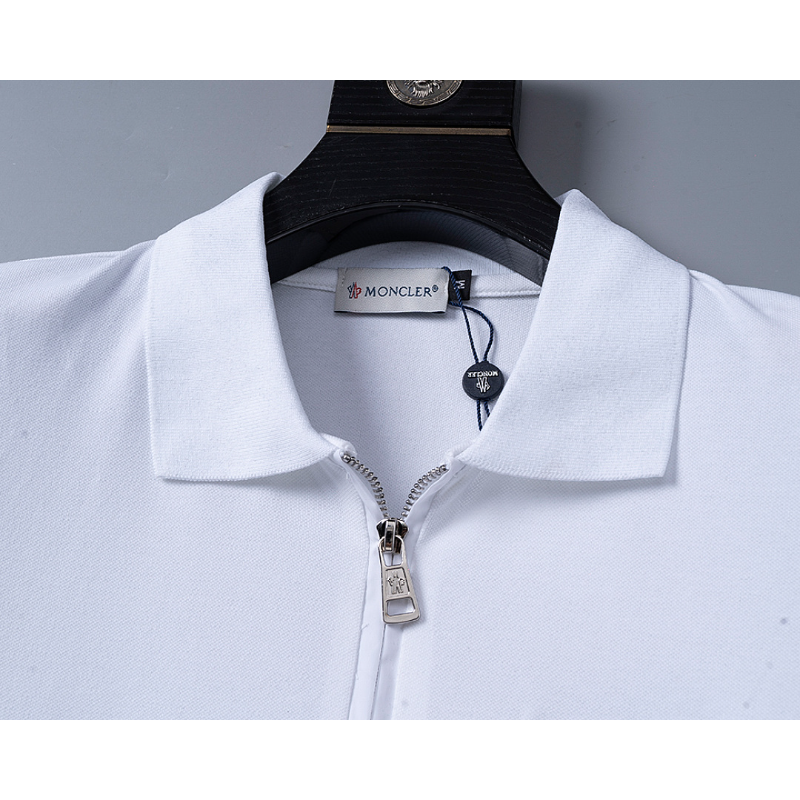 MOC045 New men's summer pure cotton polo top+shorts two-piece outfit clothing