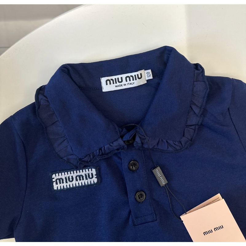 TMIUC3 New girls' summer cotton collar top+cotton shorts set