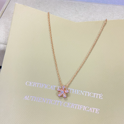 VAN46   Women's new product: diamond studded flower necklace and jewelry