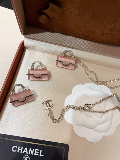 X746  Women's necklace earrings bag set jewelry