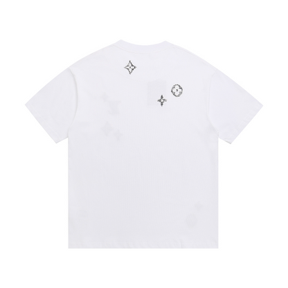LVC221 New men's and women's summer pure cotton short sleeved top clothing Over size
