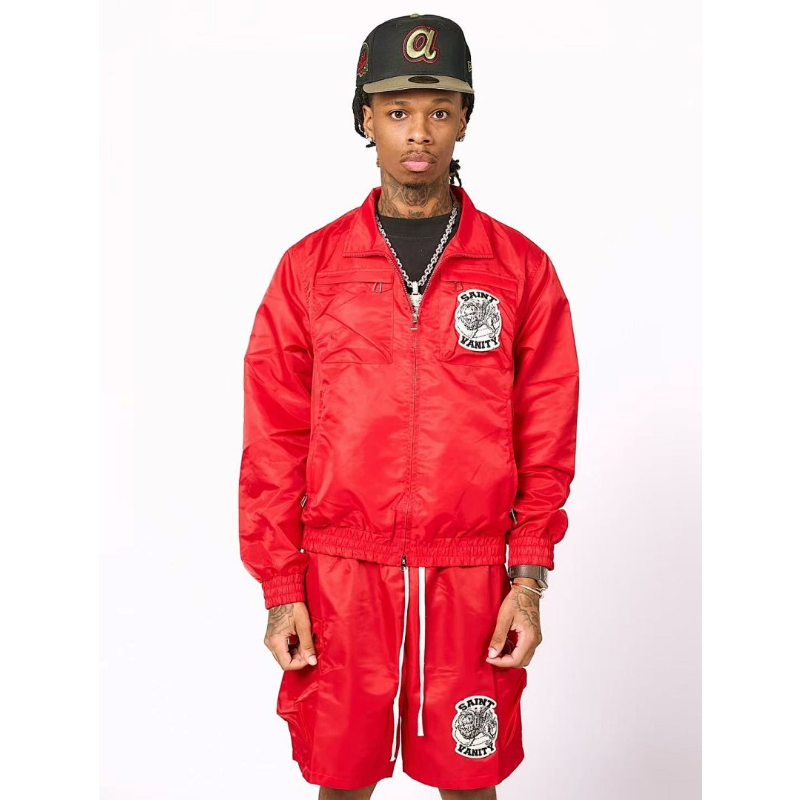 SAC1 New men's and women's spring and summer long sleeved cardigan windbreaker+shorts set clothing