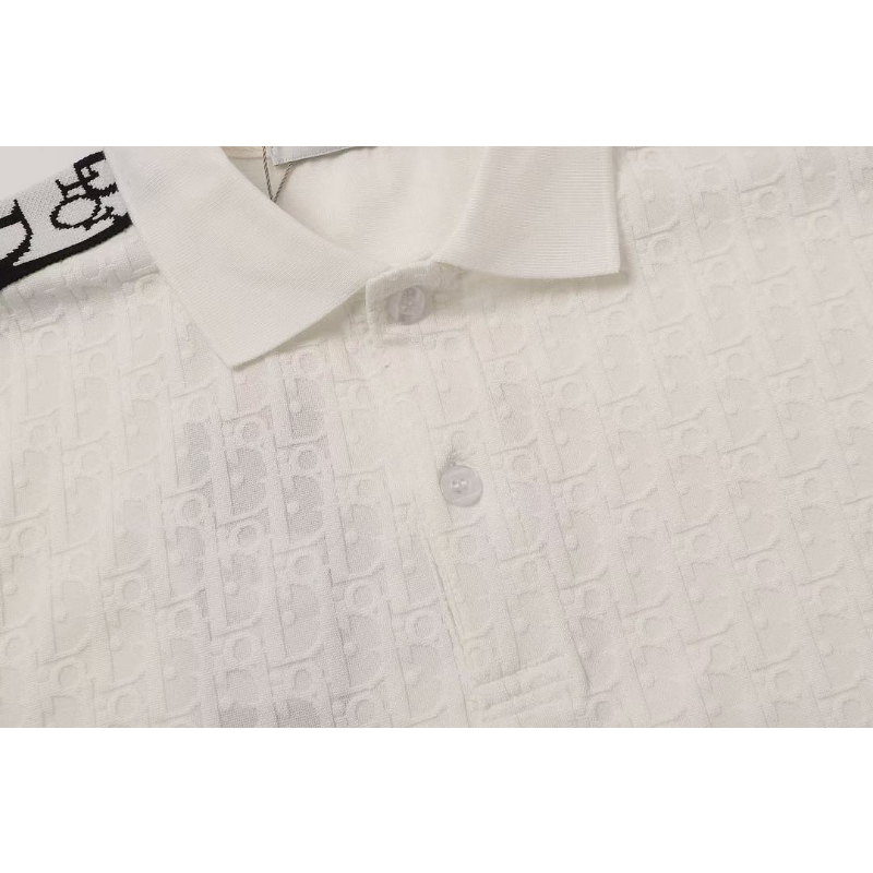 DIC39 New Summer Men's Polo Top with High Quality Beaded Pulling Frame Cotton Fabric Clothing