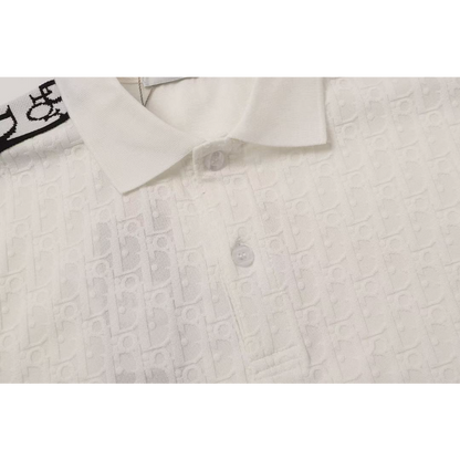 DIC39 New Summer Men's Polo Top with High Quality Beaded Pulling Frame Cotton Fabric Clothing