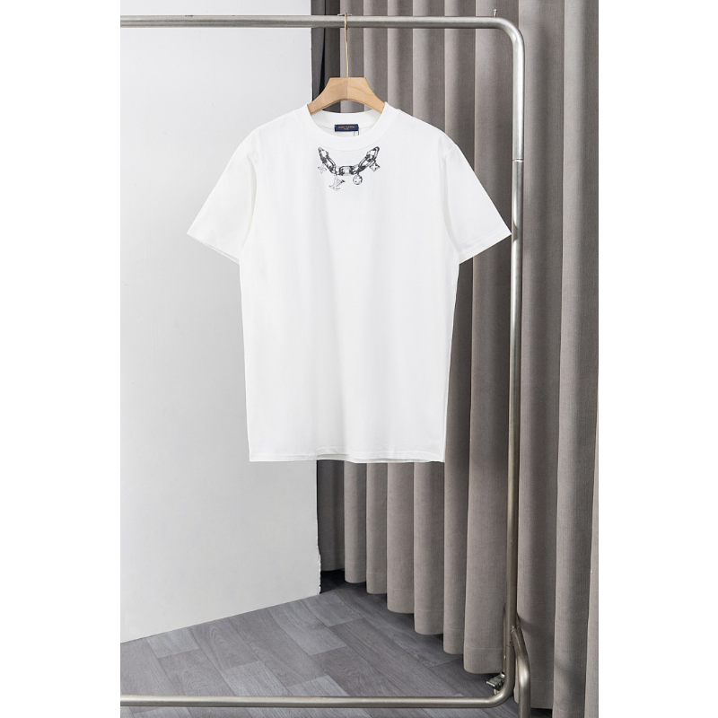 LVC054 New men's and women's summer pure cotton top T-shirt clothing