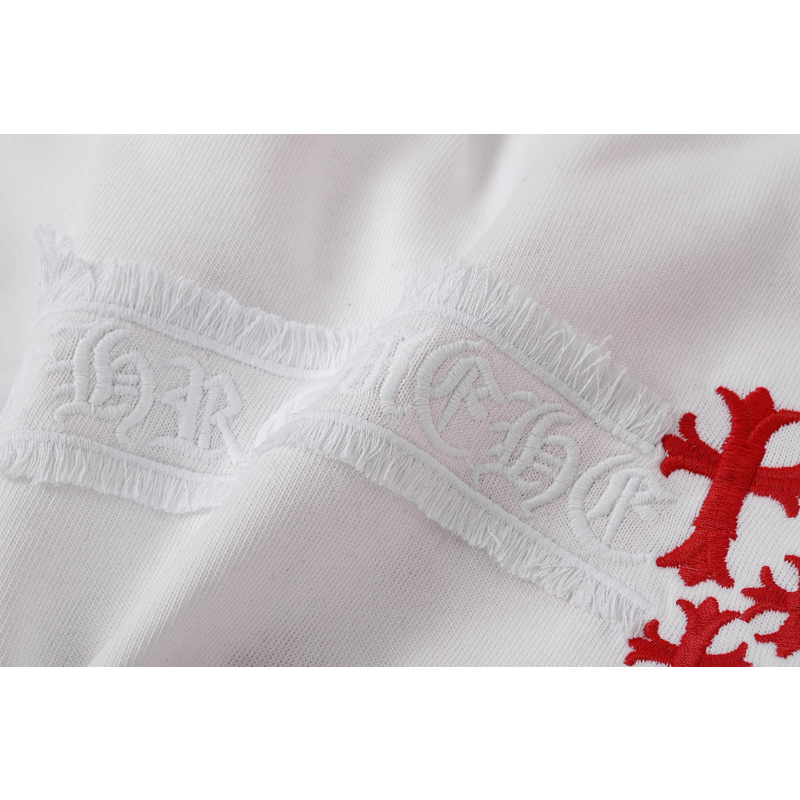 KLC10 High quality men's short sleeved heavy-duty embroidered T-shirt, pure cotton top Clothing