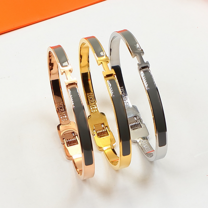 HB58 Narrow Edition H Letter Titanium Steel Bracelet for women jewelry