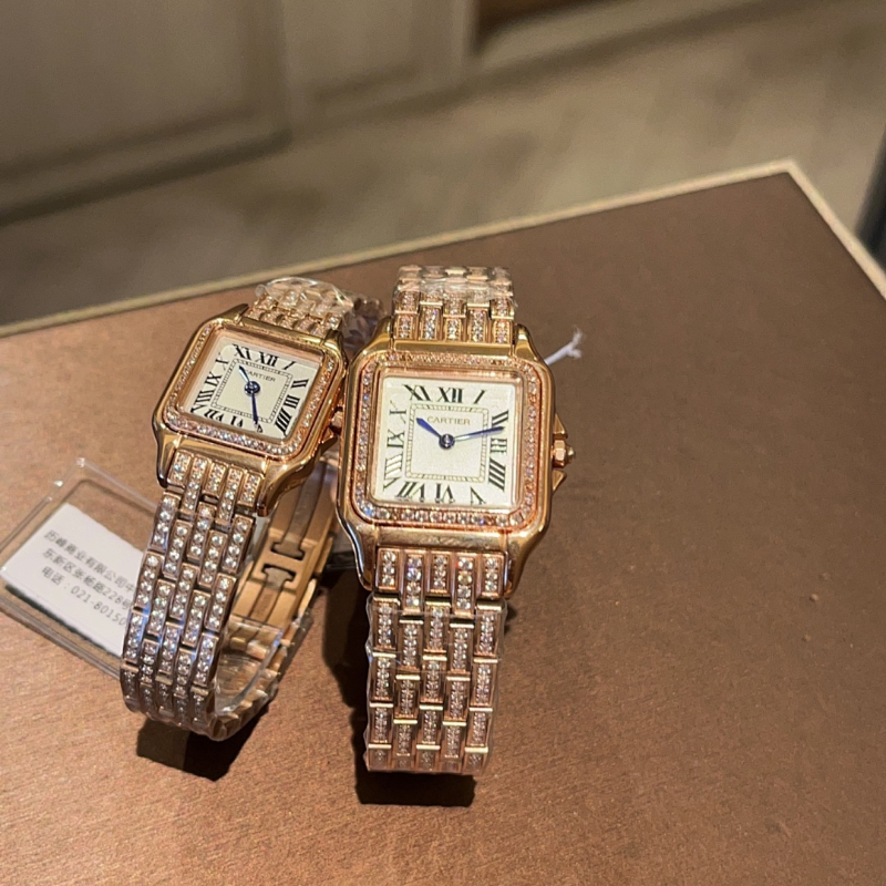 CW10   Women's 316L stainless steel case with full diamond  22×30mm/27 x 37mm watch