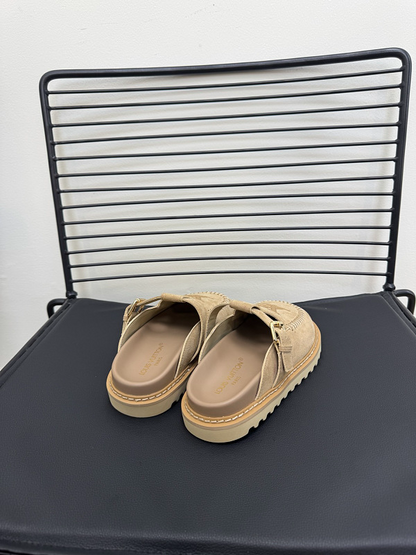 GLS14 Women slipper Leather Sole Shoes 35-41 with box