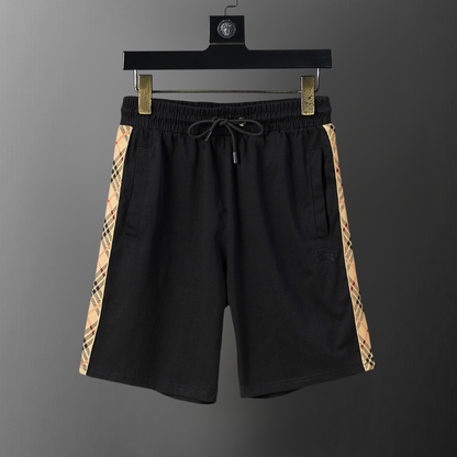 BUC050 New men's summer pure cotton polo top+shorts two-piece outfit clothing