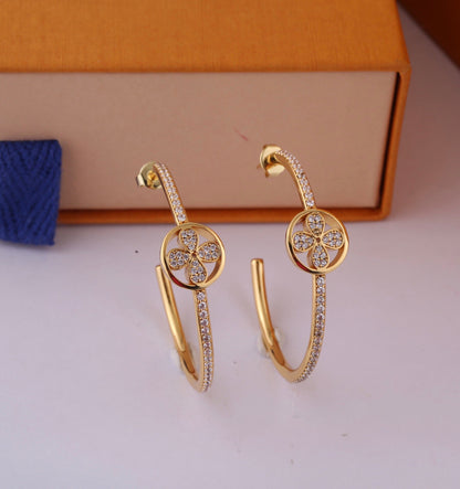 LVE38 Fashion Classic Half Round Earrings Women's Jewelry