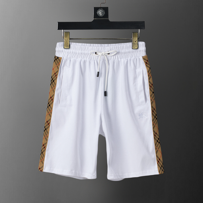 BUC050 New men's summer pure cotton polo top+shorts two-piece outfit clothing