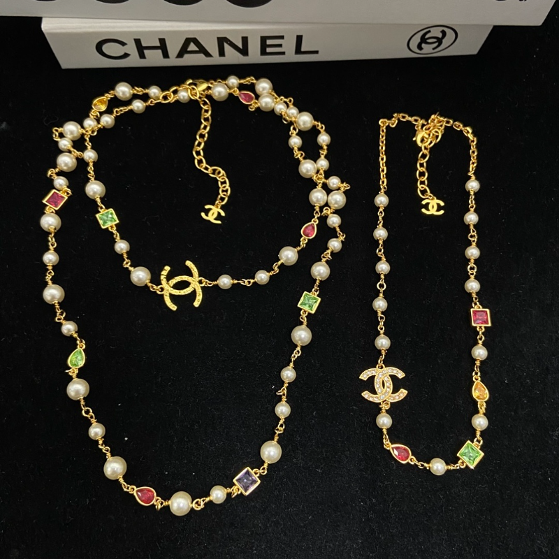 CHN117  Women's Early Spring Series Colorful Sweater Chain+Necklace Jewelry