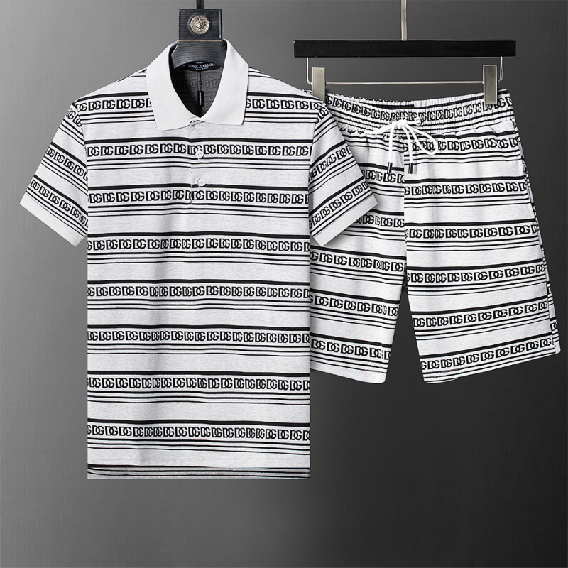 DGC18 New men's short sleeved polo top+shorts clothing