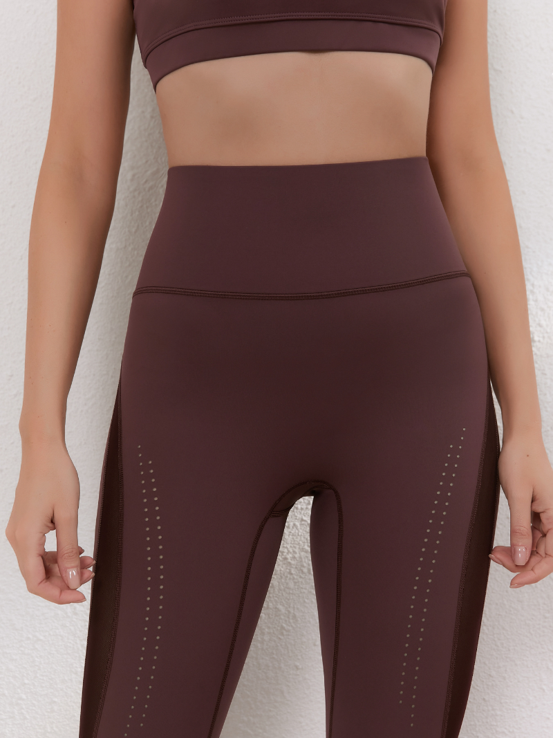 zalo5108   Women's nude elastic plus size sports pants yoga suit set fitness gathering shock-absorbing bra clothing