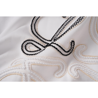 LOC42  High quality men's and women's pure cotton summer short sleeved T-shirt embroidered clothing